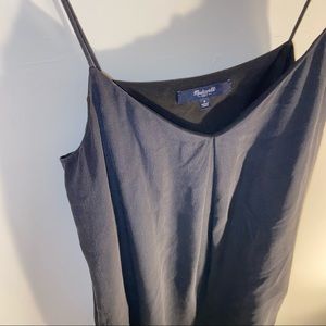 Madewell Navy Slipdress V-Neck Silk